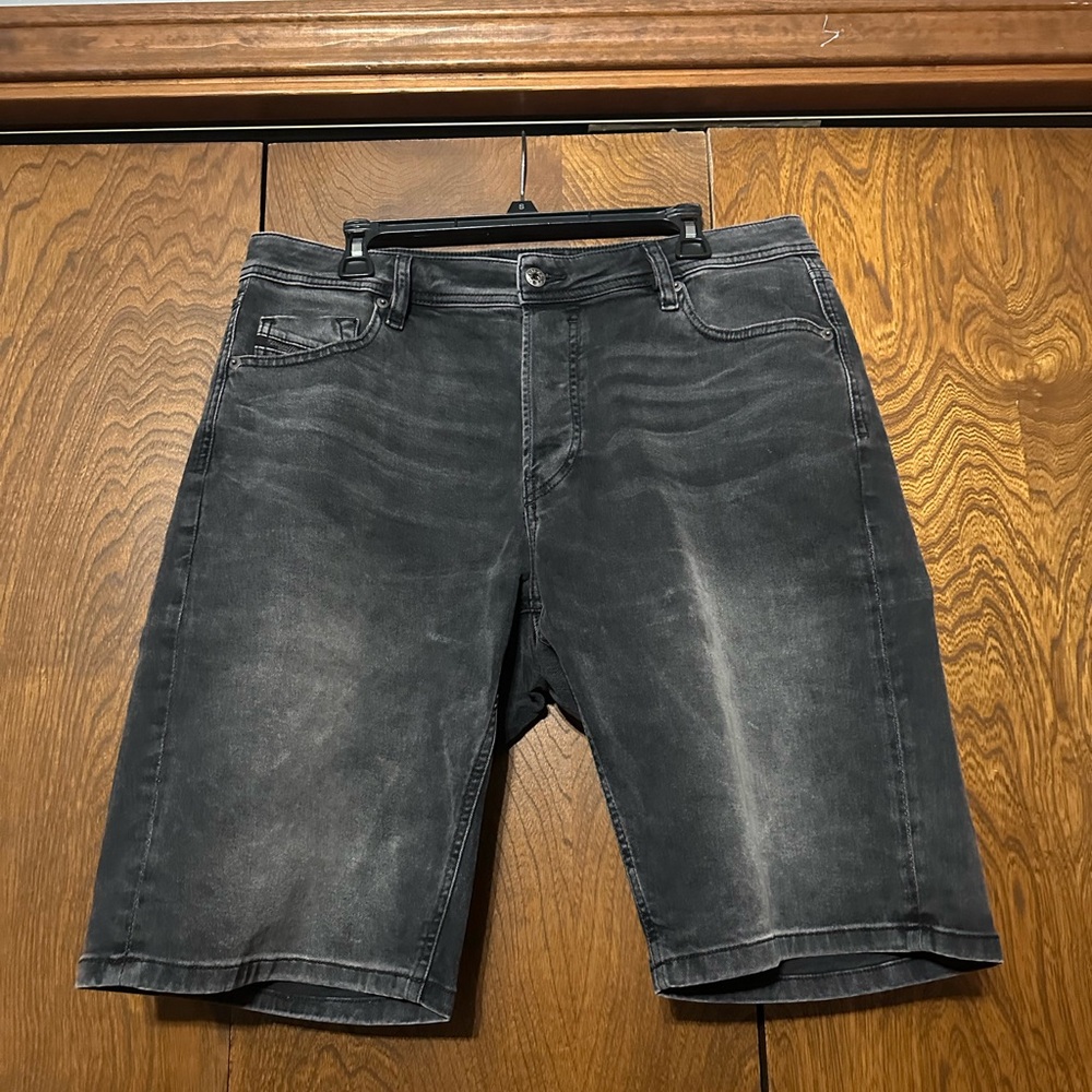 Diesel Charcoal/Black Jean Shorts